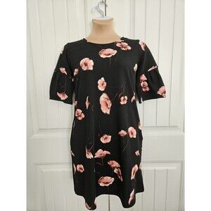 Agnes & Dora Floral Romance Adams Dress Nwt Sz S Black & Pink